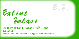 balint halasi business card